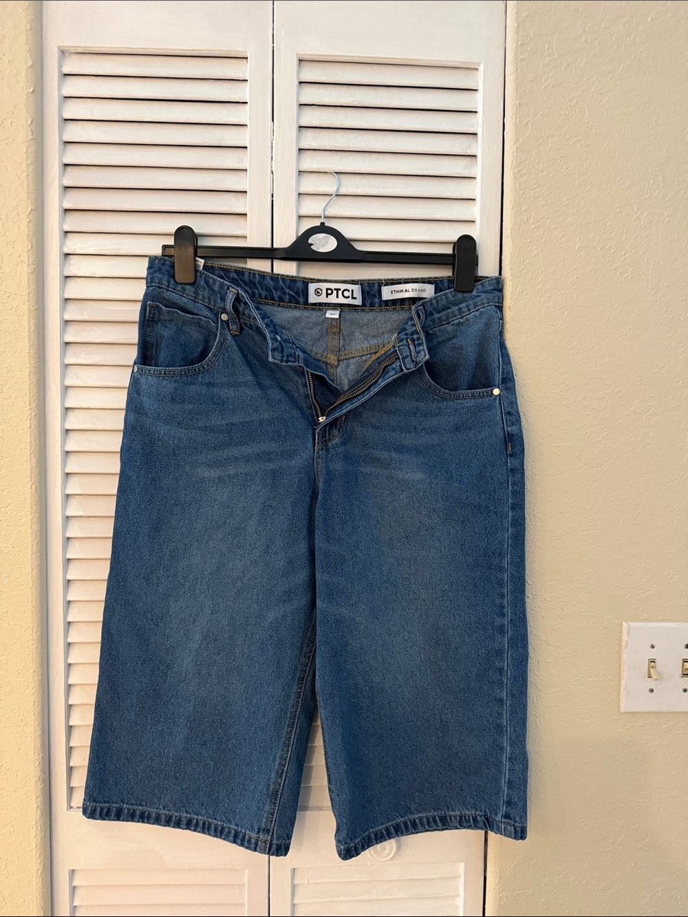 ethika Blue Denim jorts Jeans shorts with Contrast Stitching size 30